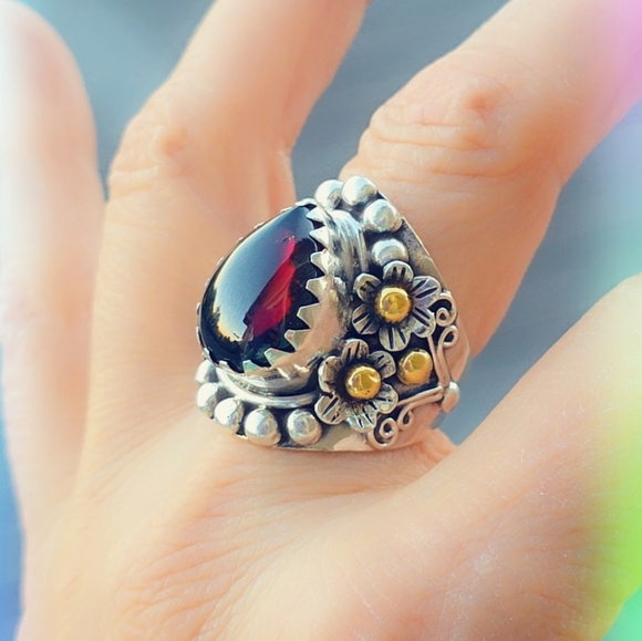 Balinese Sterling Silver 925 Handcrafted Gemstone Ring